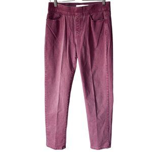Soft Surroundings The Ultimate Denim Pull On Relaxed Straight Jeans Pink Size Md